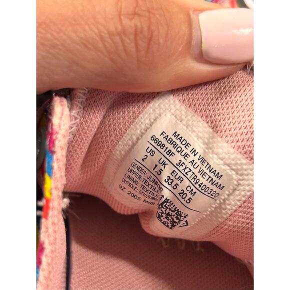 Converse All Star Girls Rainbow‎ Stripe Low Sneaker Shoes Running 669818F Gray 2 - Picture 10 of 10